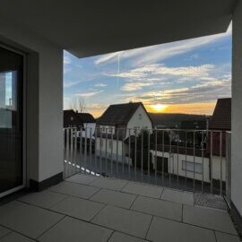 Sonnenuntergang hinter dem Plochinger Kopf