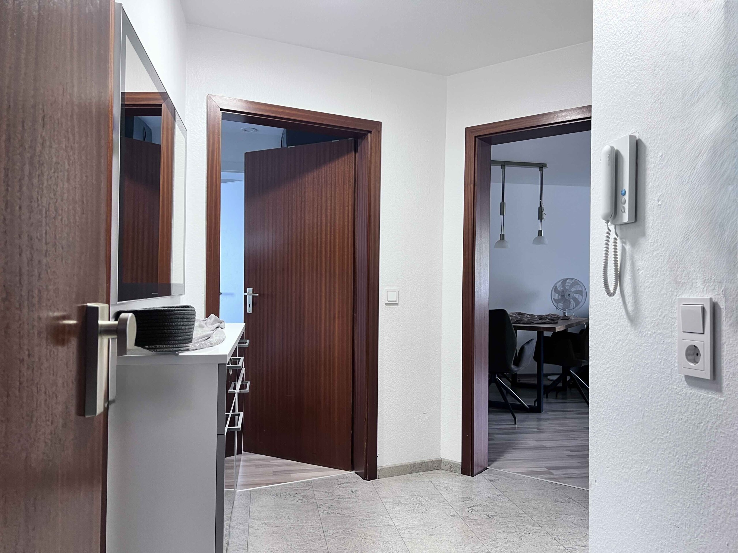 Blick vom Wohnungseingang