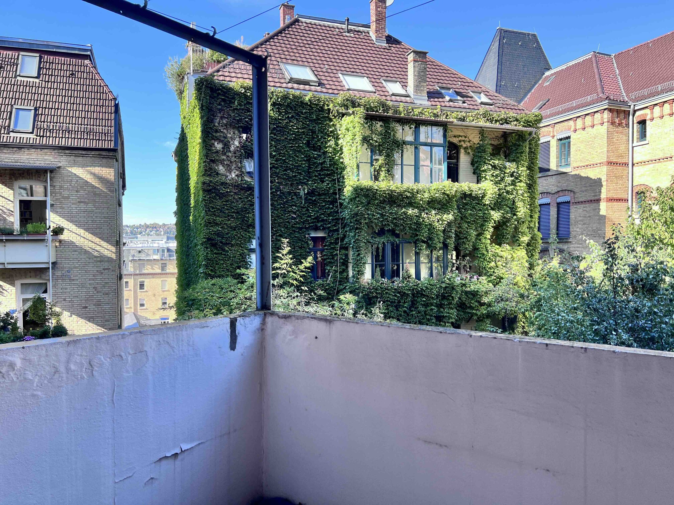 Balkonblick Richtung Stuttgart West